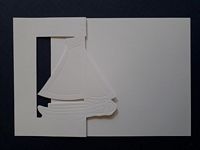 Speciaal model kaart 01 zeilboot wit OP=OP